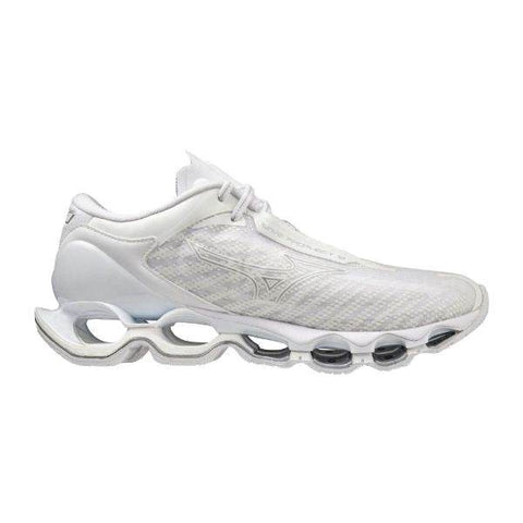 נעלי מיזונו פרופסי 12 Mizuno WAVE PROPHECY 12 WHITE/SILVER J1GC238332 - RunOFF עכשיו במבצע ב