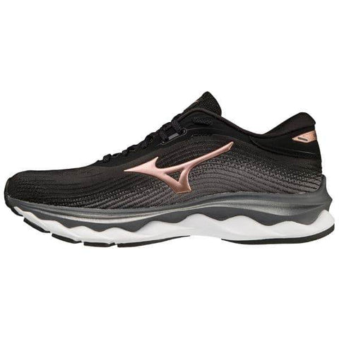 נעלי מיזונו וויב סקאי 5 לנשים Mizuno J1GD210244 WAVE SKY 5 BLACK/ROSE - RunOFF עכשיו במבצע ב