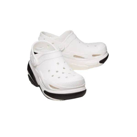 כפכפי פלטפורמה קלוג באבל קראש קרוקס לבנות Crocs 210061-100 Bubble Crush Clog white - RunOFF עכשיו במבצע ב